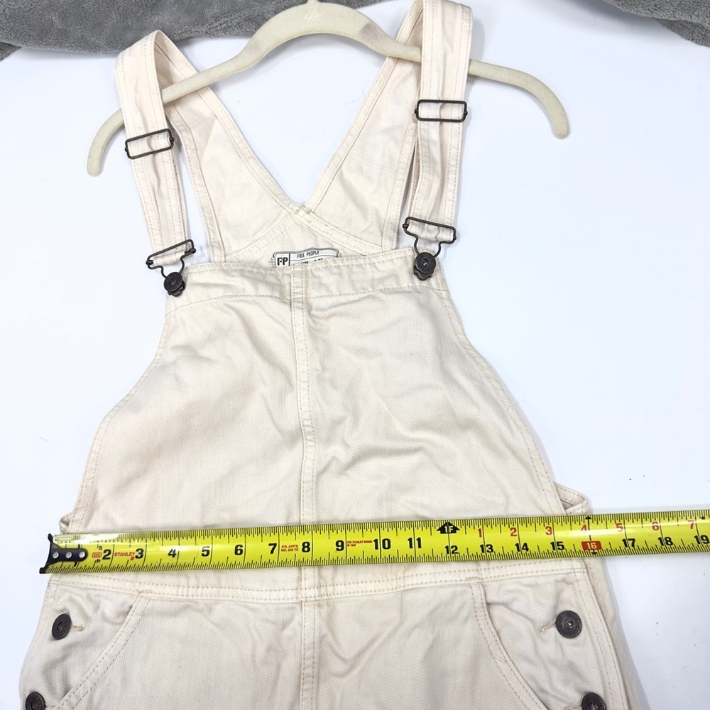 Free People Me & You Jumper Overall Dress Womens 29 Denim Mini Cotton Classic - Picture 9 of 11